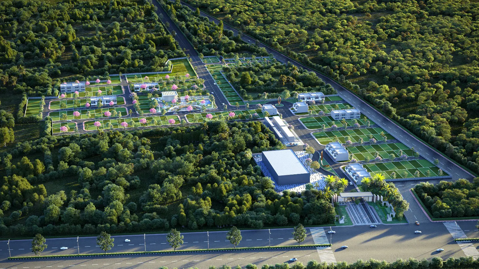 Manglam Anandbagh Kotputli - Aerial township view