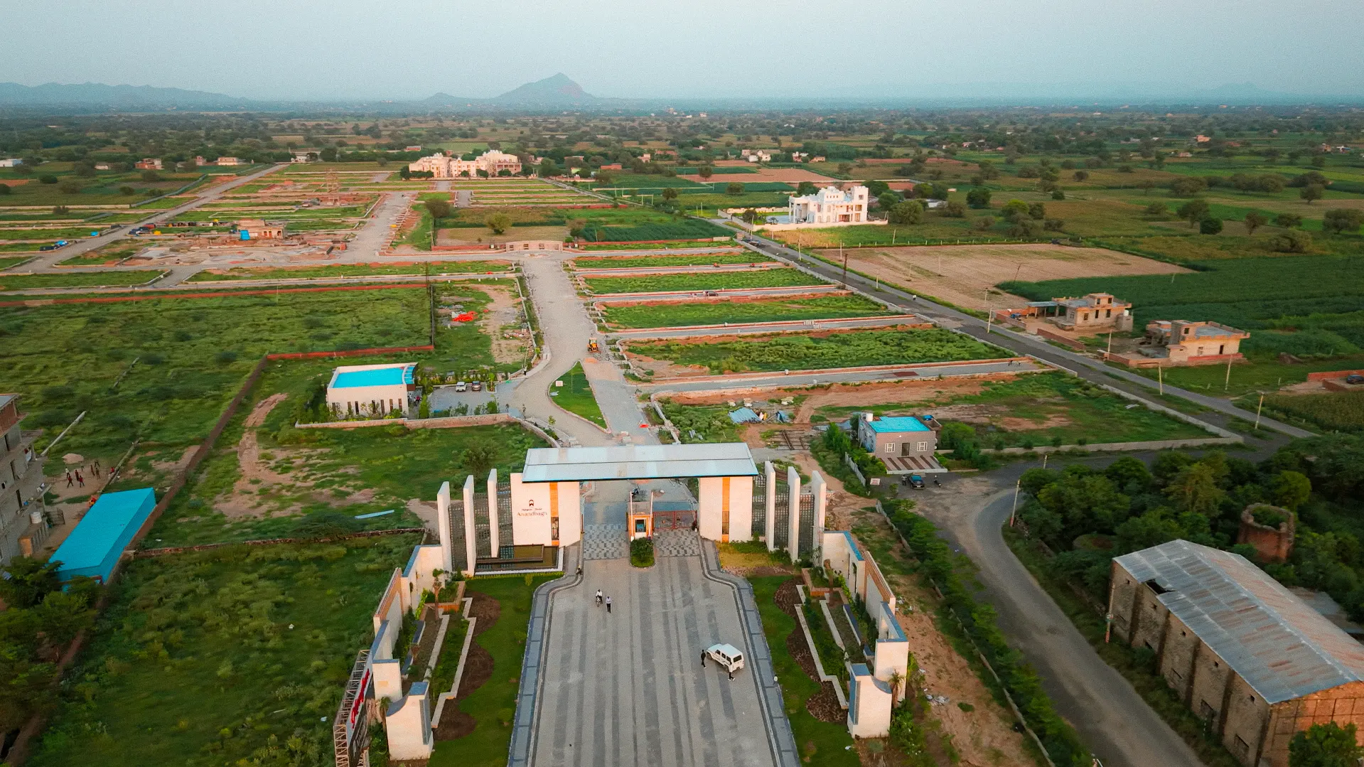 Manglam Anandbagh Kotputli - Aerial township view